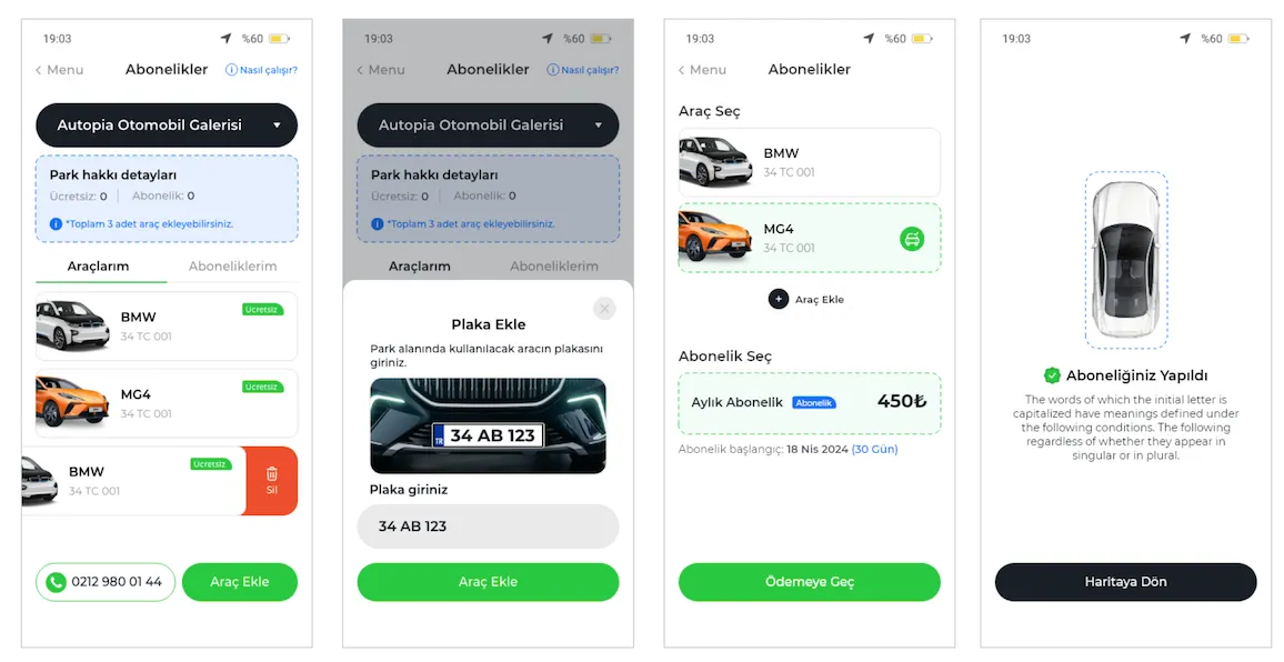 Mobil Uygulama ile Park Aboneliği Nasıl Yapılır